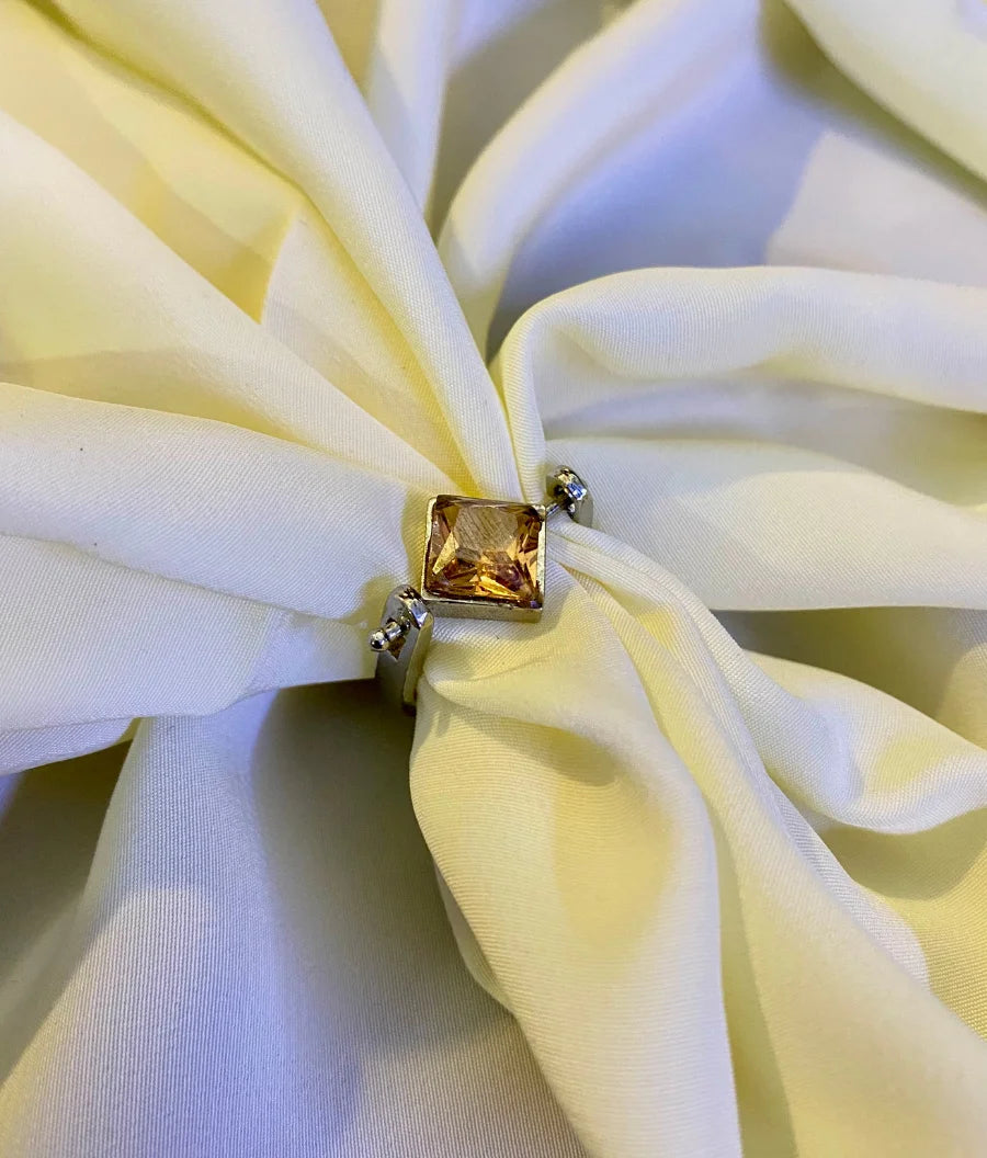 Crystal Rose gold Stone Ring