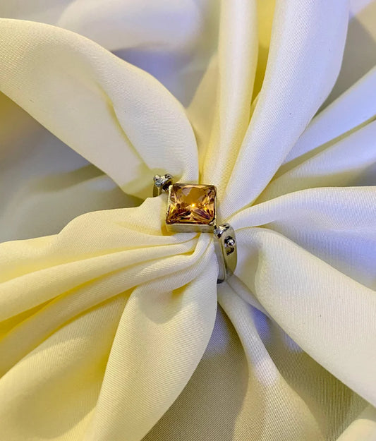 Crystal Rose gold Stone Ring