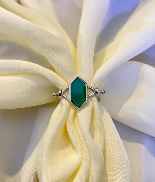 Classic Green Harmony Stone Ring