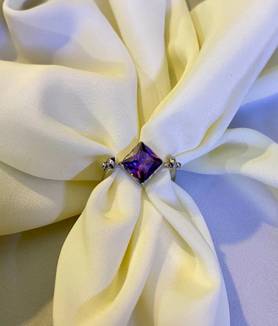 Crystal Mystic violet Stone Ring