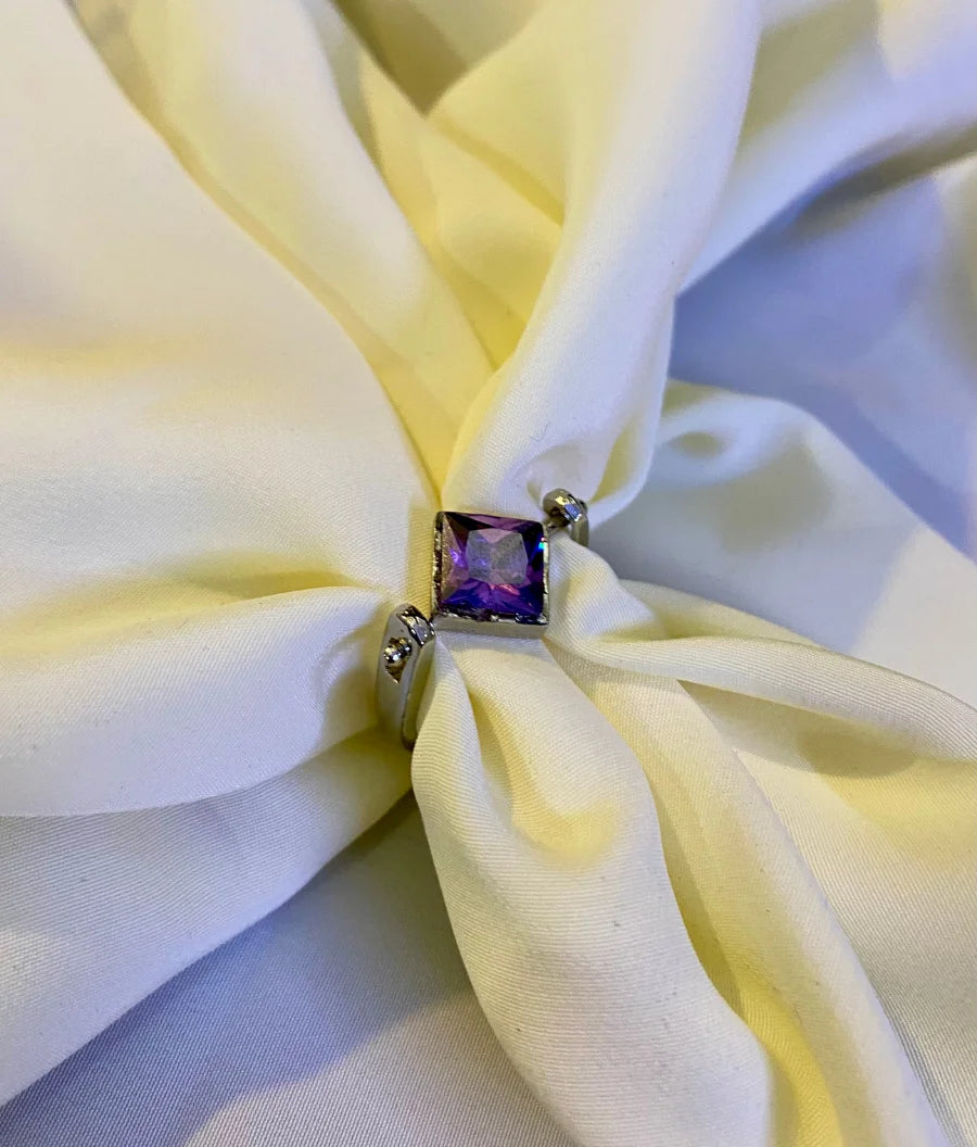 Crystal Mystic violet Stone Ring