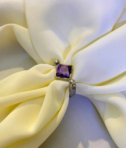 Crystal Mystic violet Stone Ring