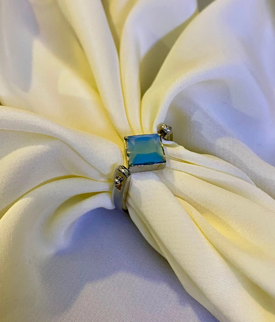 Crystal  Azure breeze Stone Ring