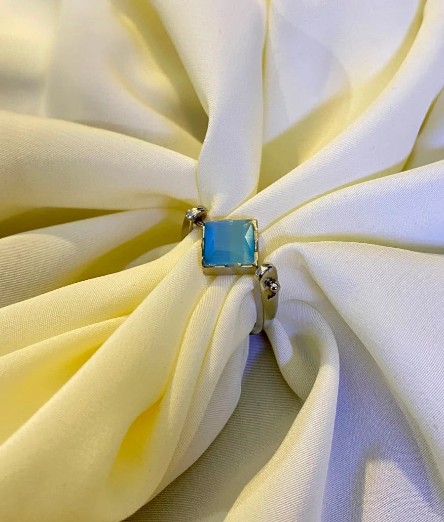 Crystal  Azure breeze Stone Ring
