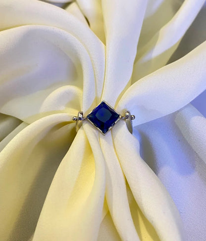 Crystal Blue horizon  Stone Ring