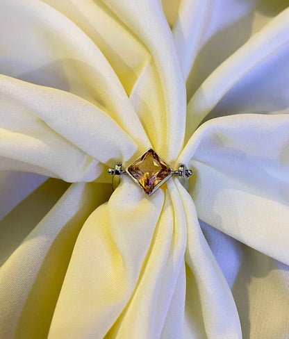 Crystal Rose gold Stone Ring