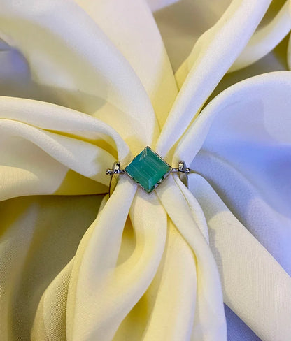 Crystal Royal Emerald Stone Ring