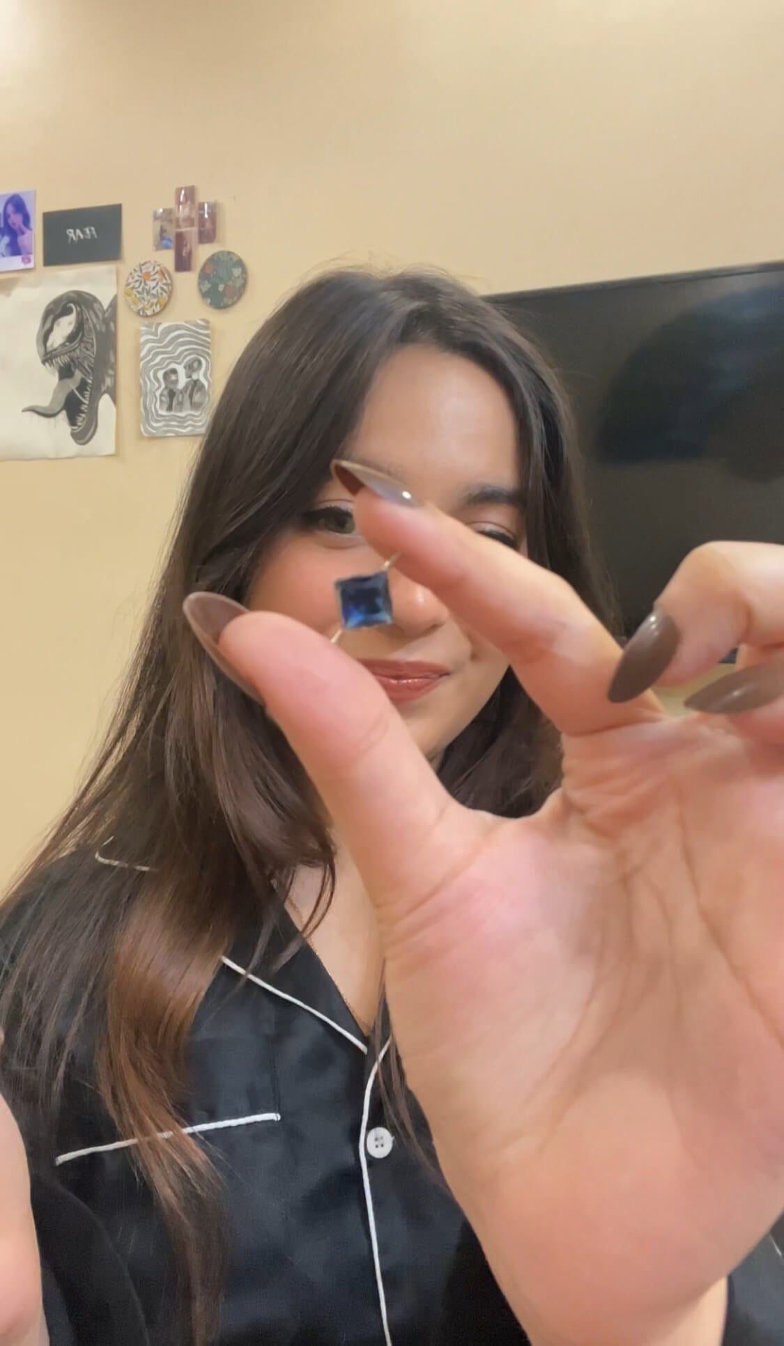 Crystal Blue horizon  Stone Ring