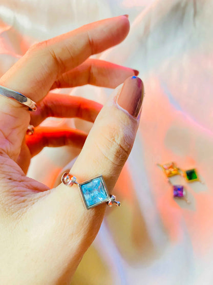 Crystal  Azure breeze Stone Ring