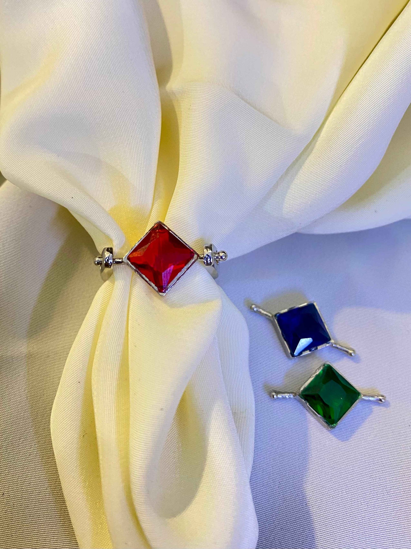 Crystal Crimson aura Stone Ring